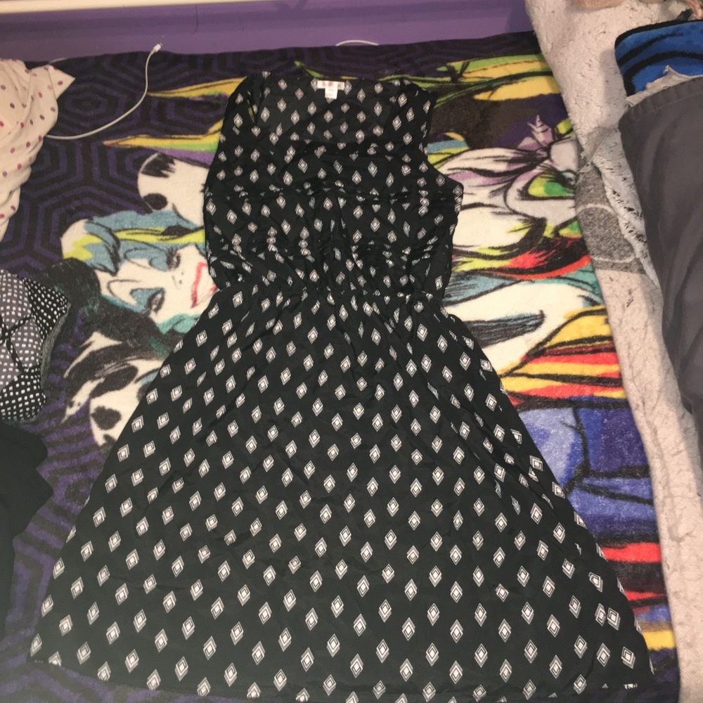 Sundress black with white pattern